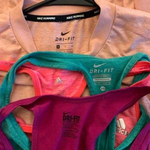 8 types of Athletic wear, long sleeves, tanks, and leggings